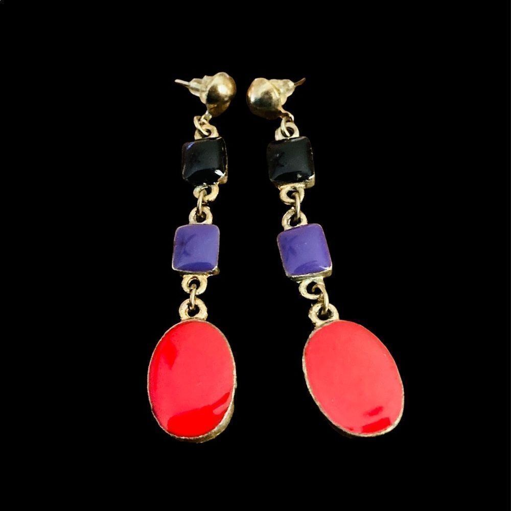 Vintage 3 Tier Dangle Earrings